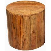 Jaro Rustic Acacia Wood Drum Side Table