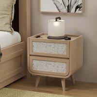 Ozen Stone & Mango Wood Side Table