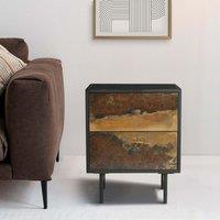 Astra Ombre Metallic 2 Drawer Side Table