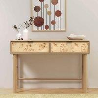 Umber Burl & Mango Wood Console Table