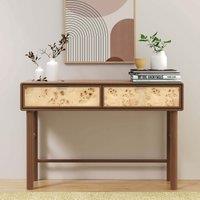 Umber Burl & Mango Wood Console Table