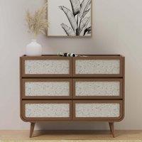 Ozen Stone & Mango Wood 6 Drawer Chest