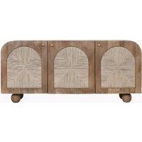 Tropika Jute & Mango Wood 3 Door Cabinet
