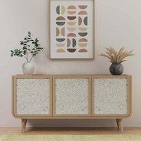 Ozen Stone & Mango Wood 3 Door Sideboard