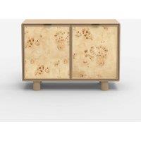 Umber Burl & Mango Wood 2 Door Cabinet