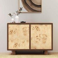 Umber Burl & Mango Wood 2 Door Cabinet