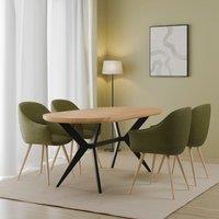 Blaise Mango Wood Oval Dining Table (Seats 6)