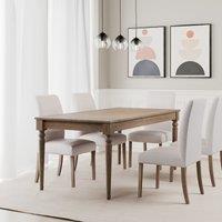 Tavi Traditional Mango Wood Dining Table (Seats 6)