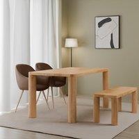 Roque Mango Wood Dining Table with Fluted Legs (Seats 6)