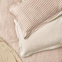 Hebden 100% Cotton Striped Pair of Pillowcases