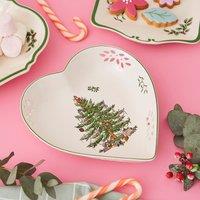 Christmas Tree Pierced Heart Serving Dish