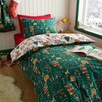 Christmas Fairground Reversible Cotton Duvet Cover and Pillowcase Set