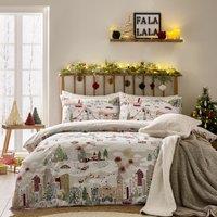 Joy To All Printed Duvet Cover and Pillowcase Set