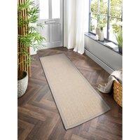 Herringbone Border Boucle Runner Rug