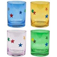 Set of 4 Star Glass Tumblers