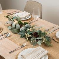 80cm Pumpkin Table Centrepiece Swag in Green