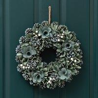 38cm Green Wood Shave Wreath