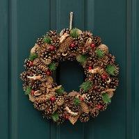 41cm Traditional Pinecone Wreath