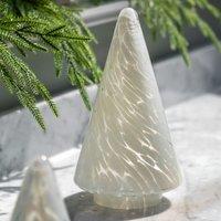 Large White Confetti Glass Tree Decoration