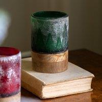 Forest Glass Candle Jar in Green