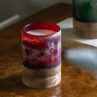 Starry Glass Candle Jar in Red