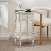 Mira Bobbin Side Table with Drawer