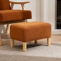 Mid Century Corduroy Footstool