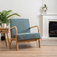 Mid Century Curved Corduroy Chair