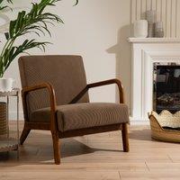 Mid Century Curved Corduroy Chair