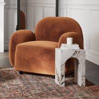 Cecilia Calacatta Faux Marble Side Table