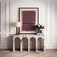 Cecilia Calacatta Faux Marble Console Table