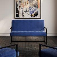 Fiorella Chevron Velvet 2 Seater Accent Sofa