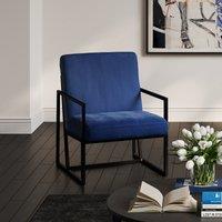 Fiorella Chevron Velvet Armchair