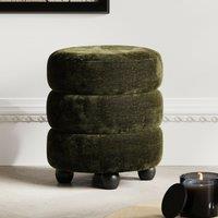 Elettra Sculptural Velvet Chenille Pouffe