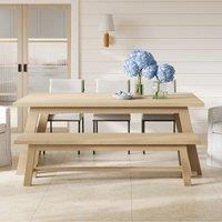 Paolo Oak Dining Bench (Seats 4)