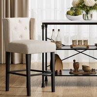 Giada Linen Wingback Counter Stool