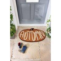 Autumn Pumpkin Slogan Coir Doormat