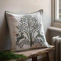 Forest Scene Tree Scene Embroidered Cushion