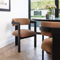 Mirabella Curved Velvet Dining Armchair
