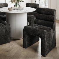 Chiara Sculptural Velvet Chenille Dining Chair