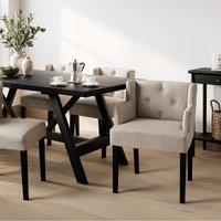 Giada Linen Wingback Dining Armchair