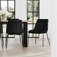 Camilla Textured Velvet Dining Chairs (Set of 2)