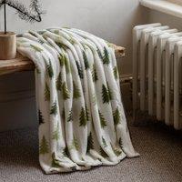 Tree Grove Tree Printed Fleece Throw