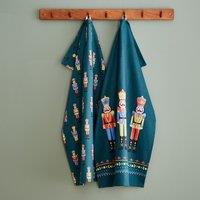 Christmas Nutcracker Cotton Kitchen Tea Towel Pack of 4