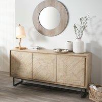 Marea Sand Wash Wood 3 Door Sideboard