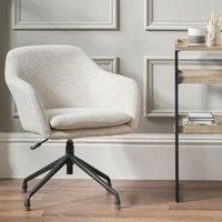 Rosetti Linen Swivel Height-Adjustable Office Chair