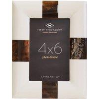 4x6" Cream And Brown Finish Photo Frame