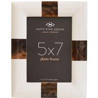 5x7" Cream And Brown Finish Photo Frame
