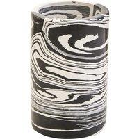 Marble Two Way Candle Holder in Black/White