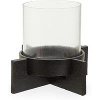 Small Matt Black Finish Candle Holder